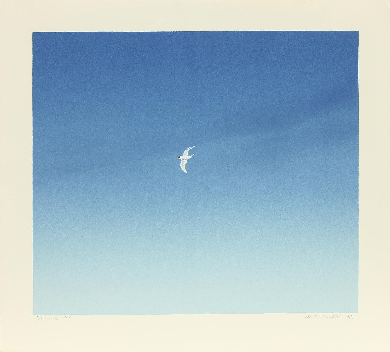ALF OLSSON. "Tärnan" Färglitografi, signerad och daterad -78.