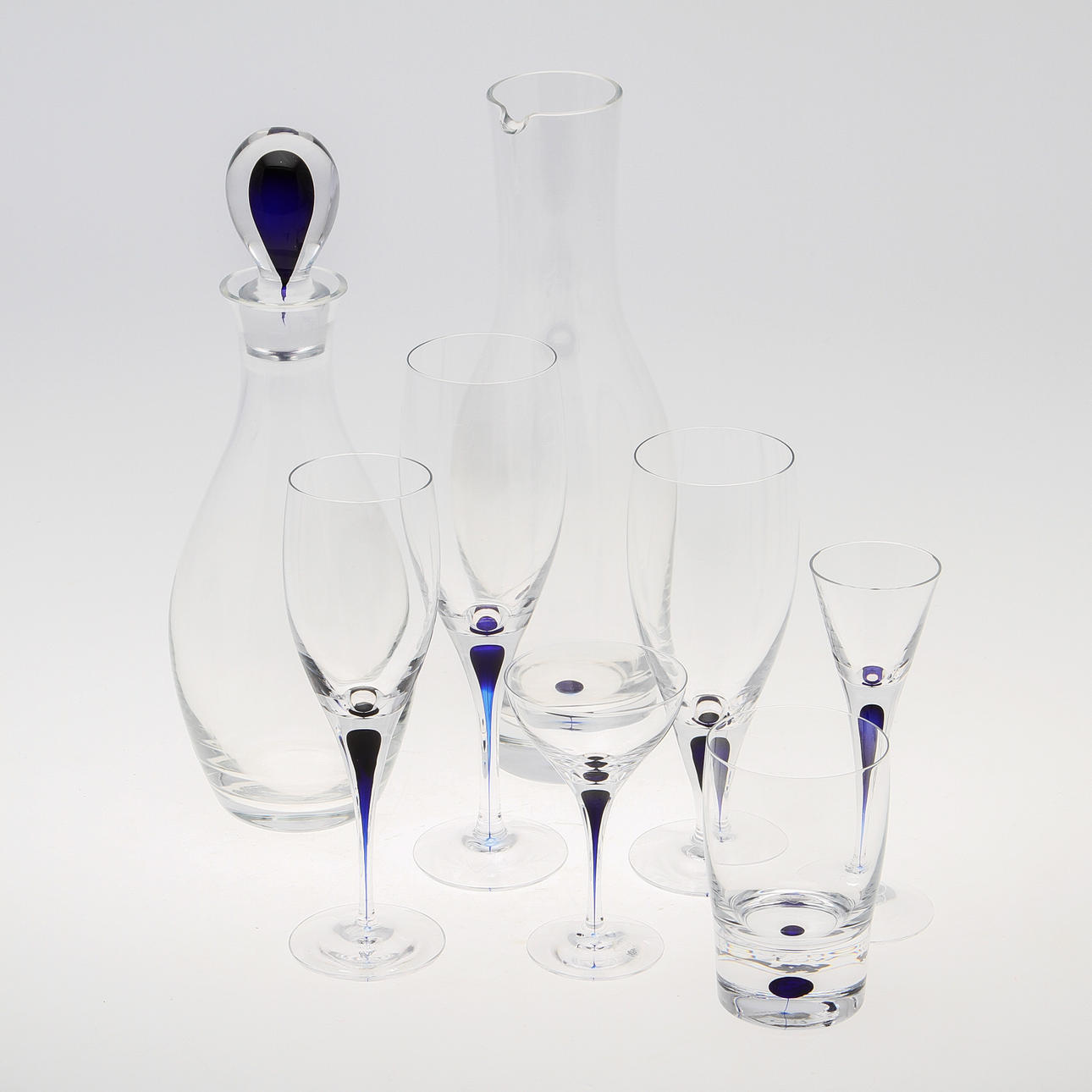 SERVISDELAR, 50 delar, "Intermezzo" Erika Lagerbielke, Orrefors.