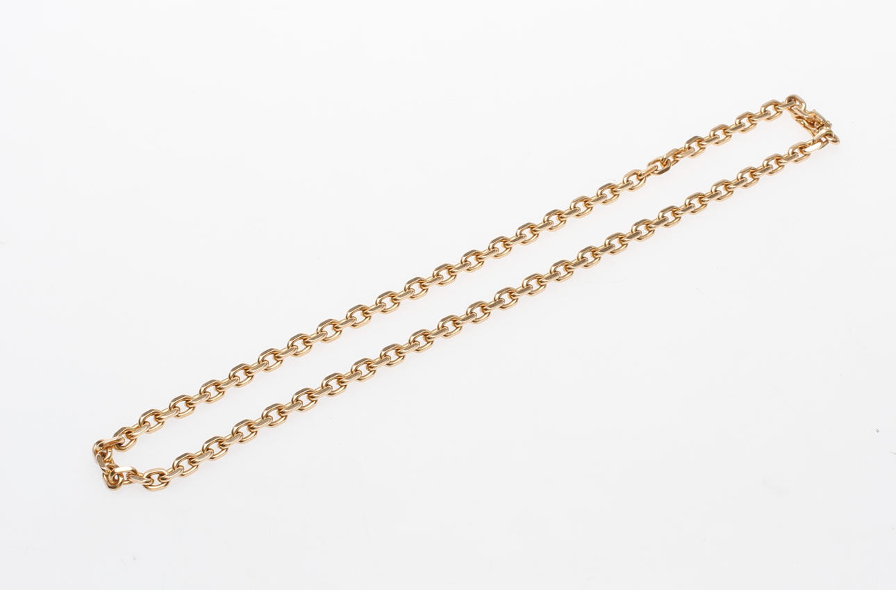 KEDJA "ANKARLÄNK", 18k guld, vikt ca 89 gr.