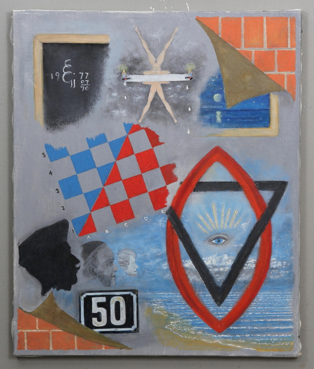 EDDY GJÖTTERBERG. "No 50". Olja på duk. Monogramsignerad och daterad a tergo september 1977.