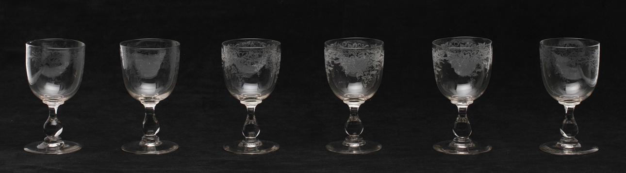 VINGLAS 6 st 1800-tal.