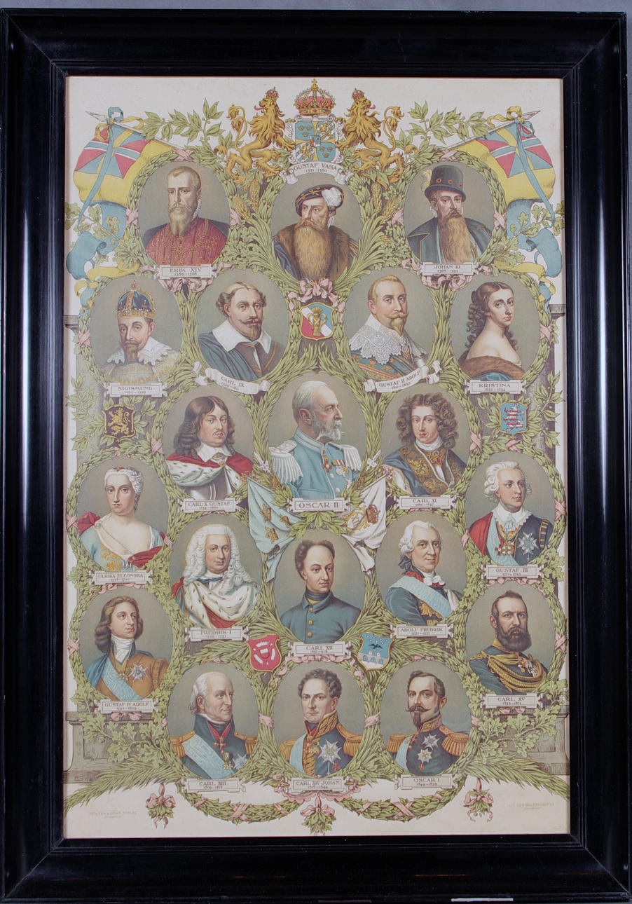 KUNGAPORTRÄTT, Central Tryckeriet Stockholm.