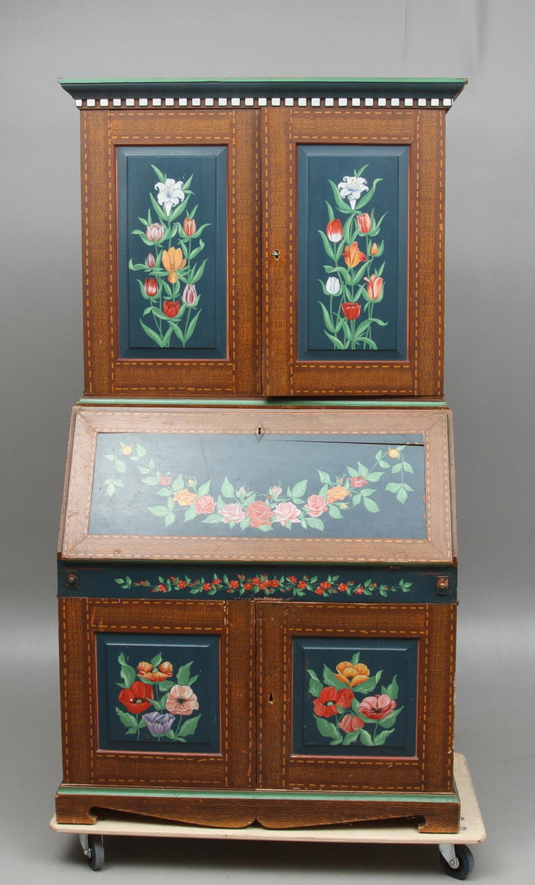 SKRIVSKÅP, allmoge, 1800-tal.