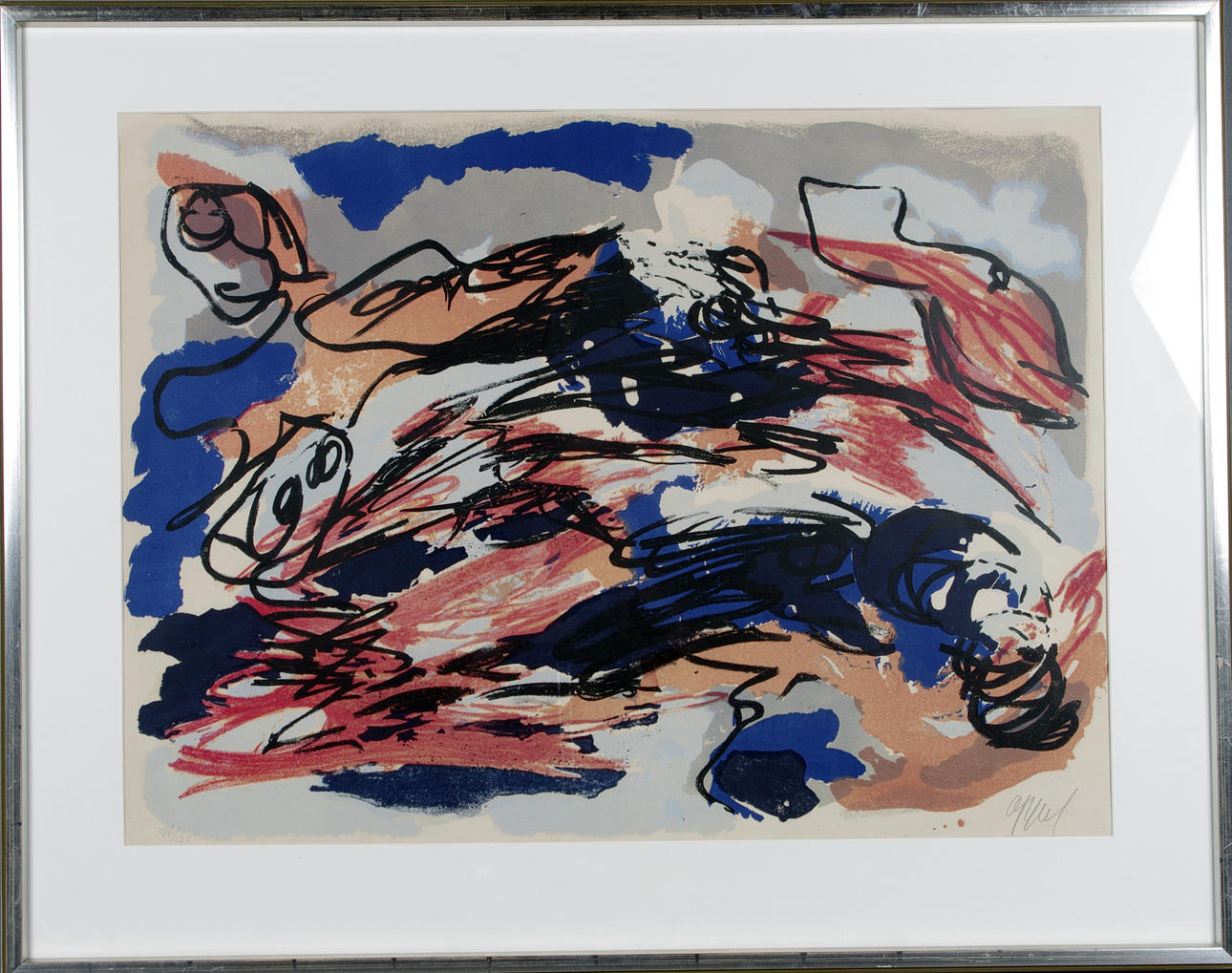 KAREL APPEL. komposition, färglitografi, 96/125.
