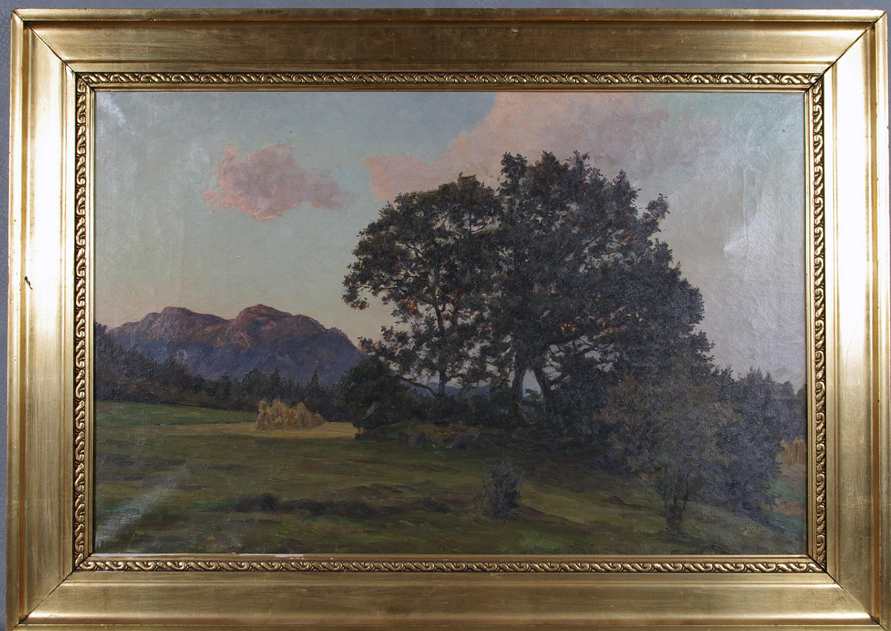 SIGURD SÖLVER SCHAU. monogramsignerad SSS, landskap, olja på duk.