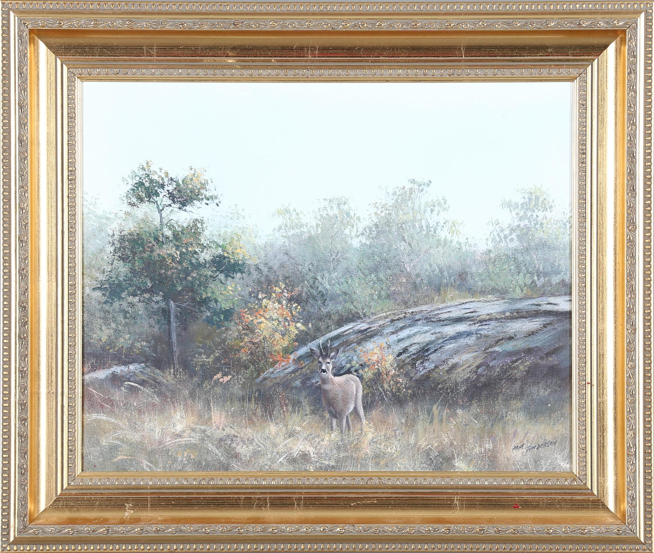 ARNE ANDERSSON. olja på duk, signerad.