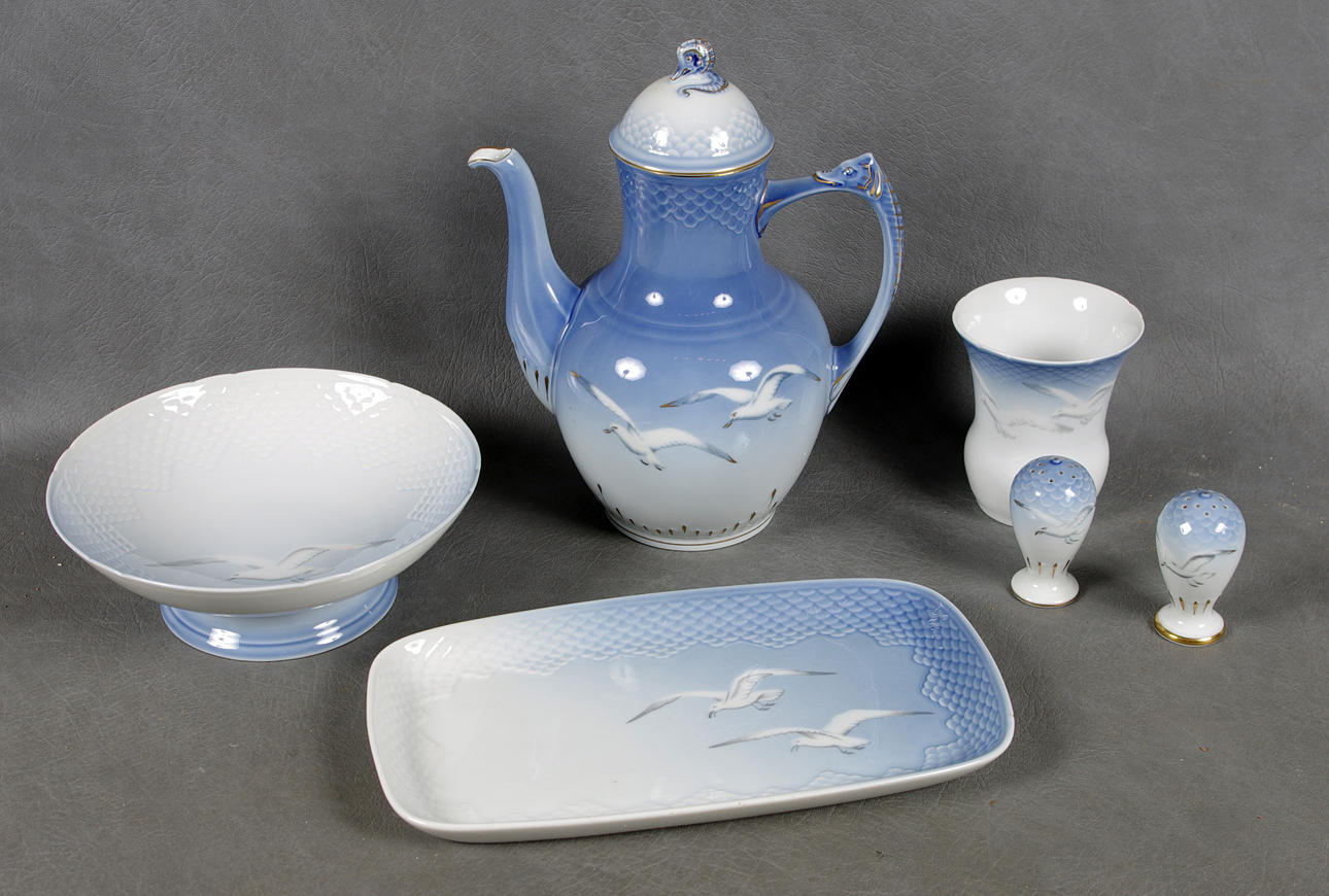 SERVISDELAR, "Måsen", Bing & Gröndal, 6 delar.