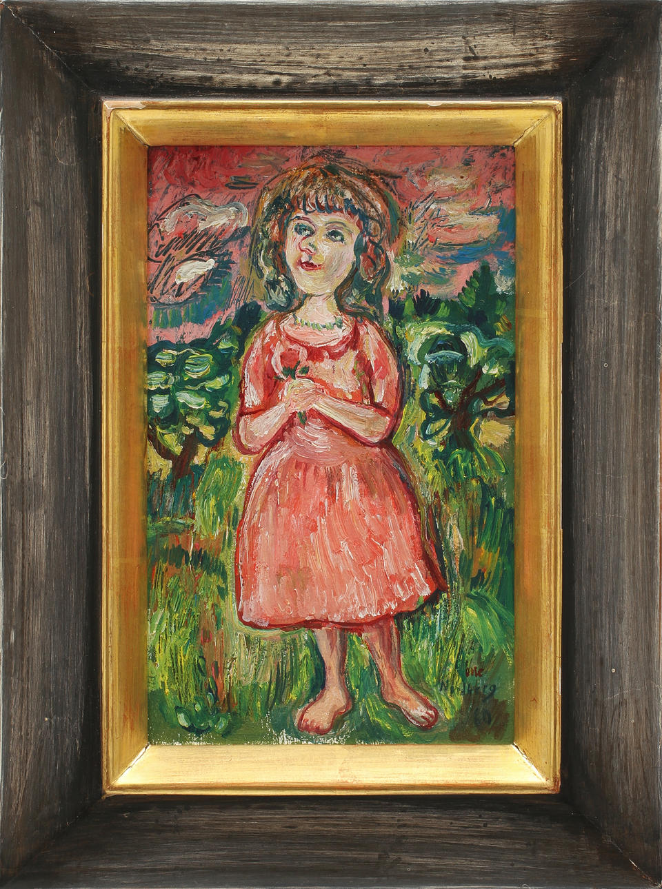 OLLE NORDBERG. Olja på pannå, signerad.