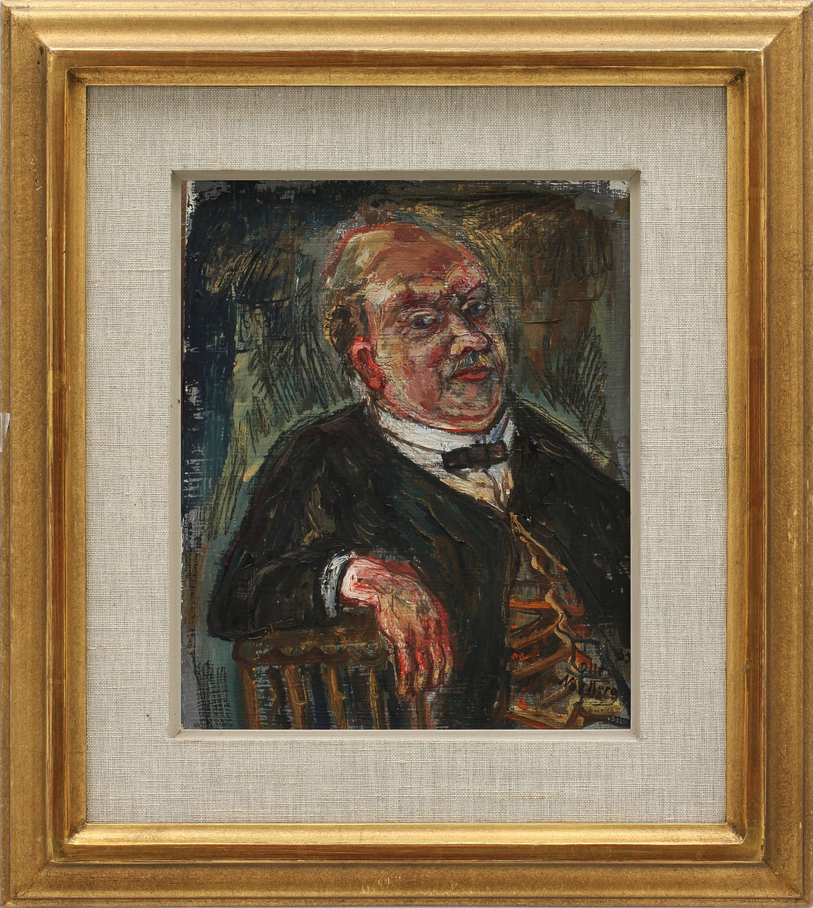 OLLE NORDBERG. Olja på pannå, signerad.