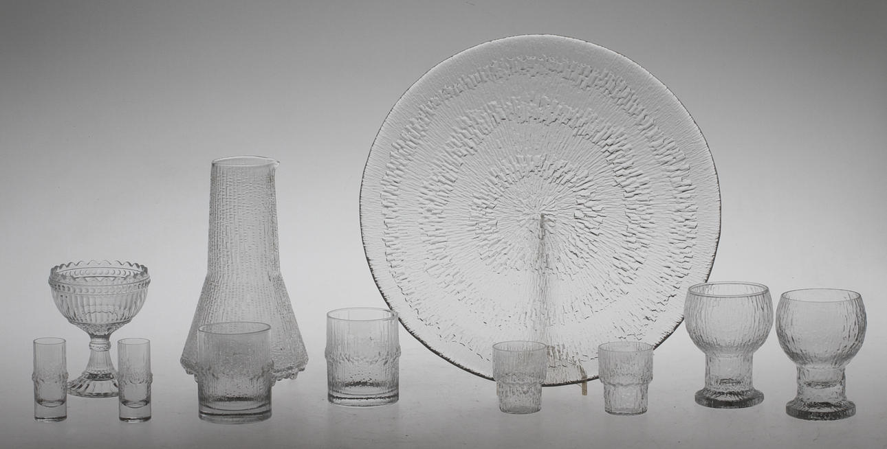 PARTI GLAS, ca 49 delar, Iittala, bla "Niva", Tapio Wirkkala.