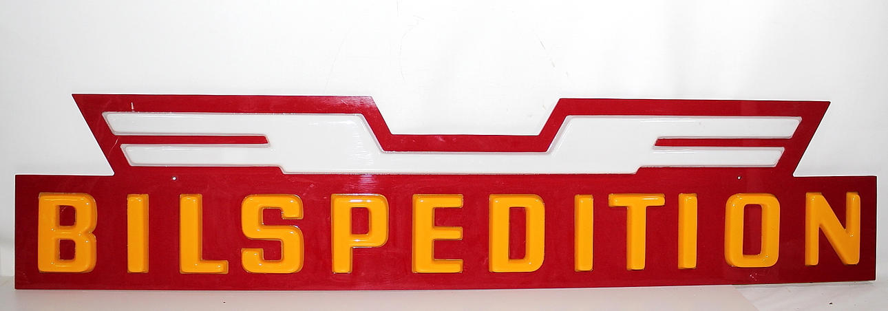 SKYLT, hårdplast, Bilspedition.