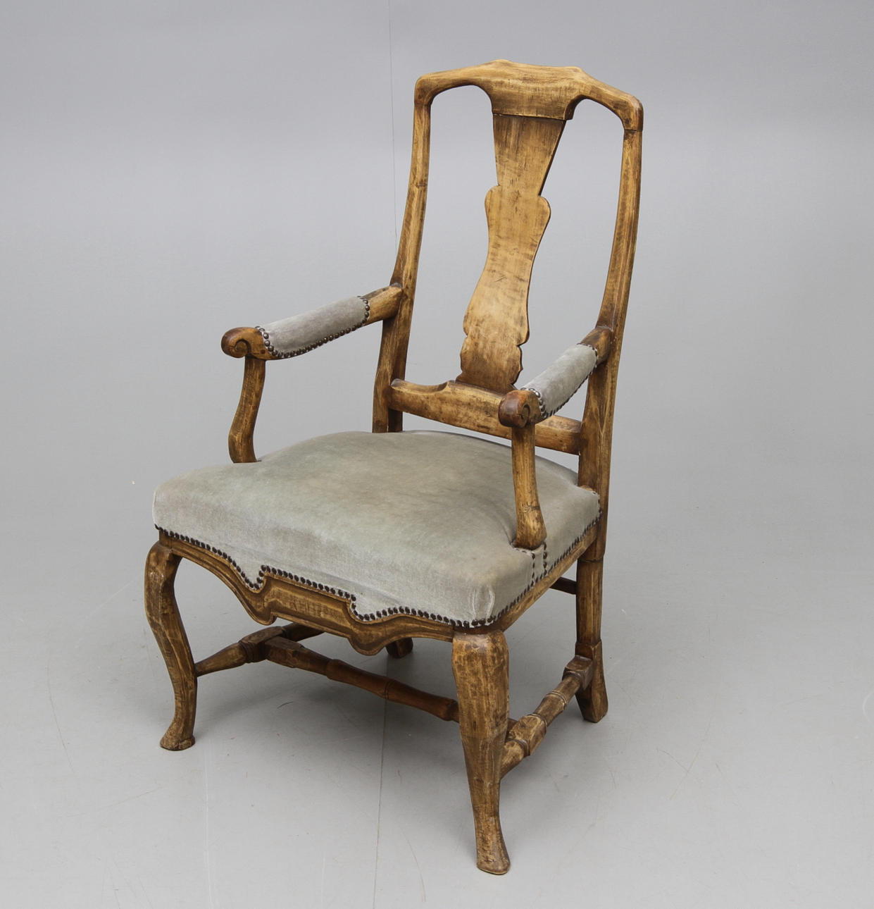 KARMSTOL, Senbarock ca 1750.