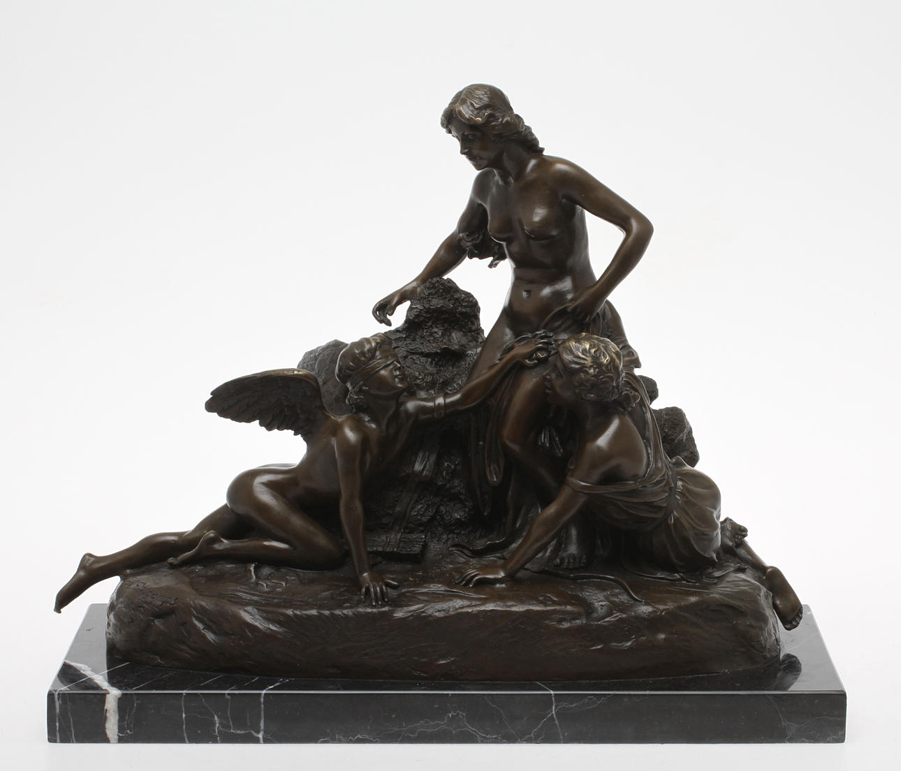 SKULPTUR, brons, efter Joe Descomps, 19/2000-tal.