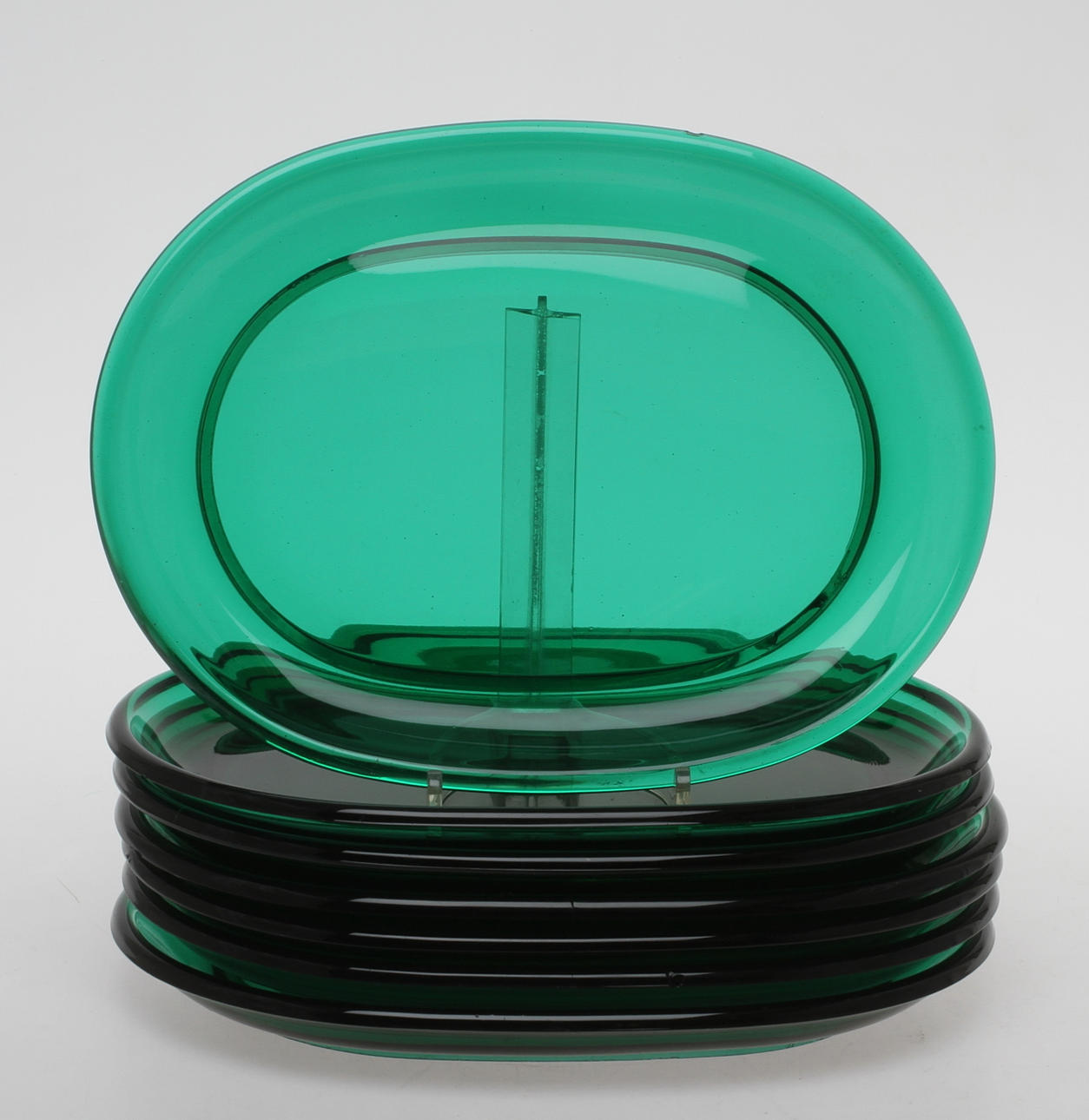 HUMMERTALLRIKAR, 7 st, grönt glas, Josef Frank, Firma Svenskt Tenn, Reijmyre/Gullaskruf.