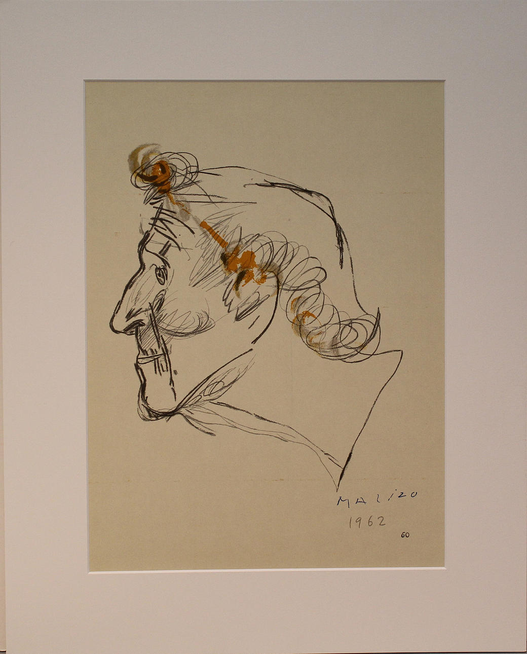 MARINO MARINI. Porträtt av Chagall, 1962. Serigrafi. Signerad Marino och daterad 1962 i trycket.