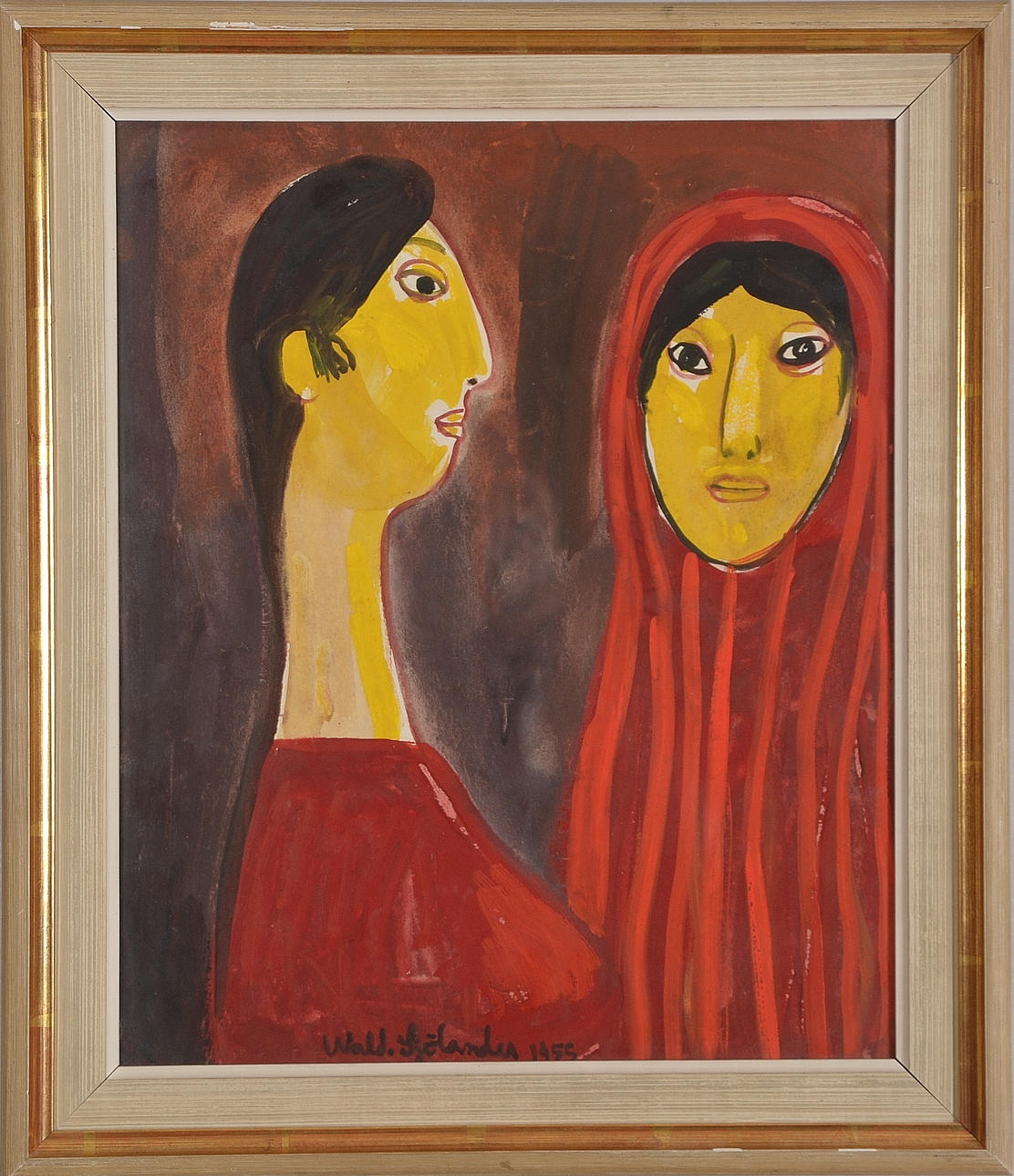 WALDEMAR SJÖLANDER. Akvarell.