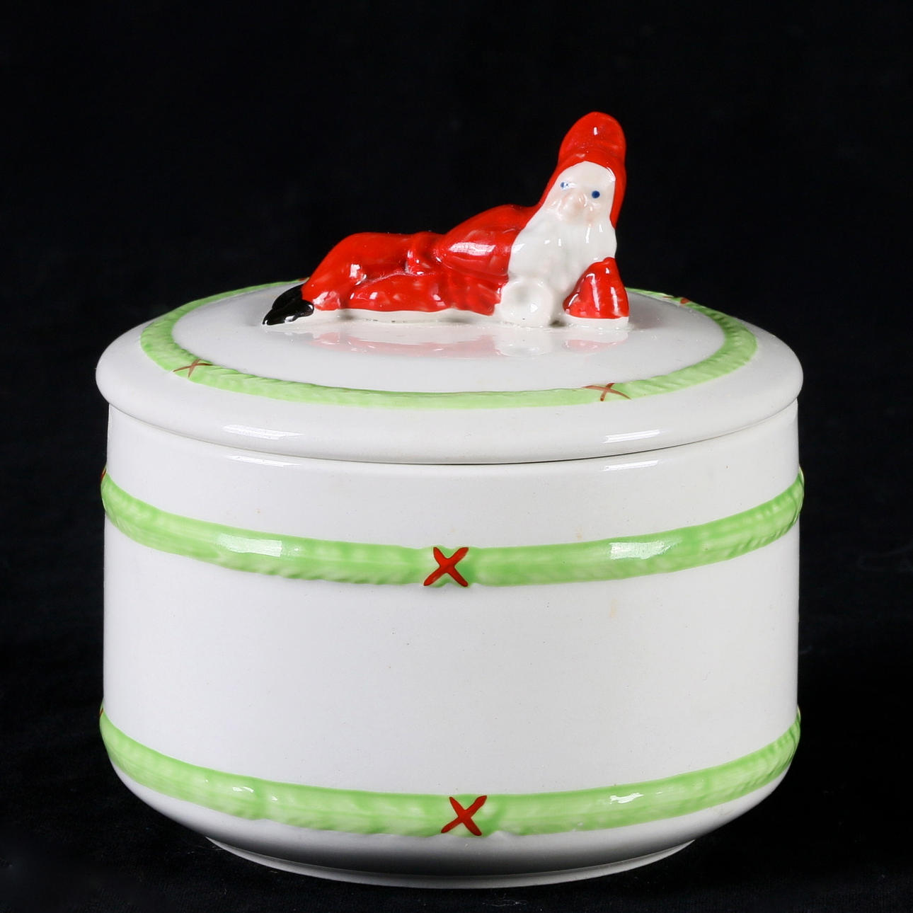 BURK, med lock, "Jul", Gustavsberg.