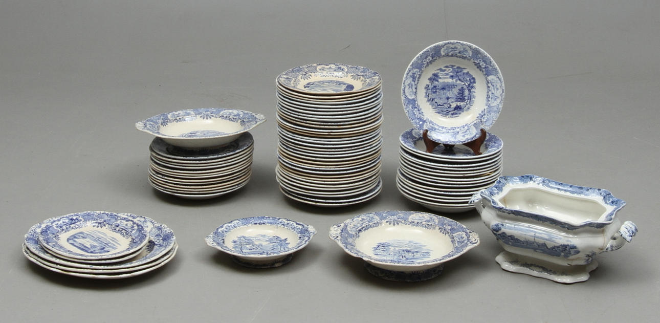 SERVISDELAR, ca 72 delar, porslin, Royal Scenery, Gustavsberg.