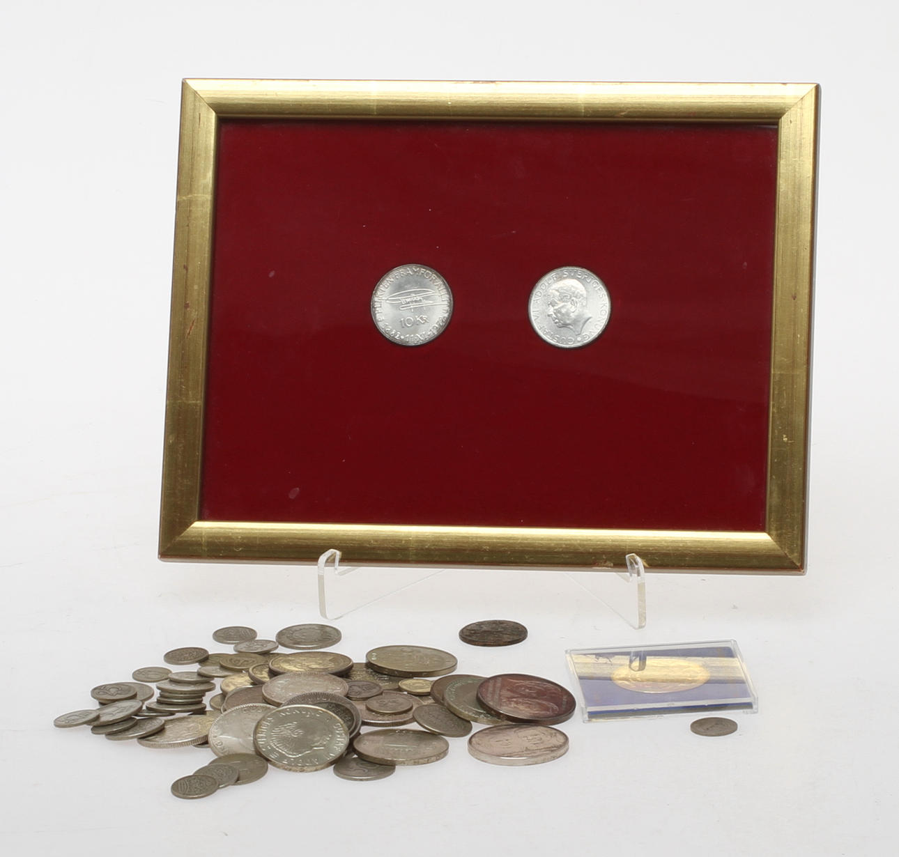 DIVERSE SILVERMYNT, totalvikt 530 gram.