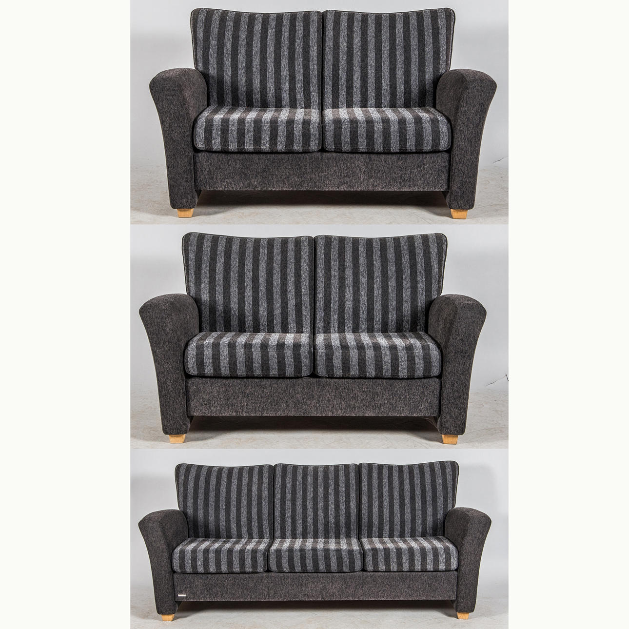 SOFFGRUPP, 3 soffor, Brunstad.