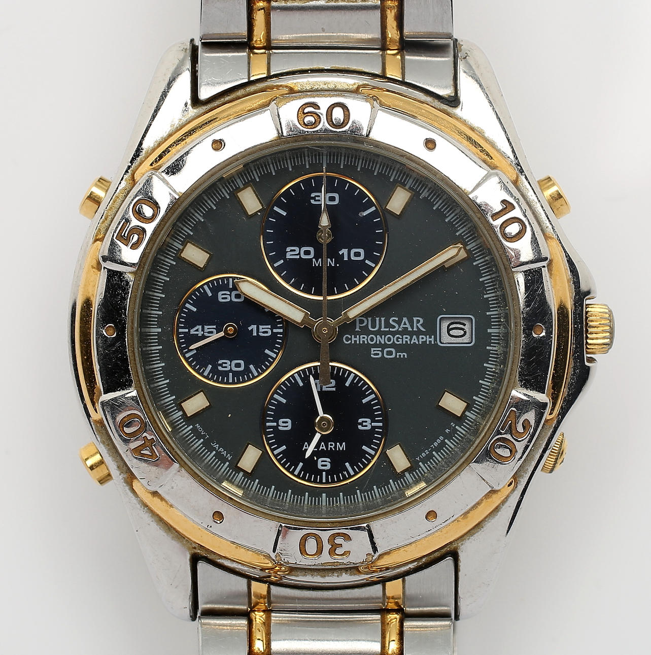 WRIST WATCH, steel, Pulsar Chronograph.