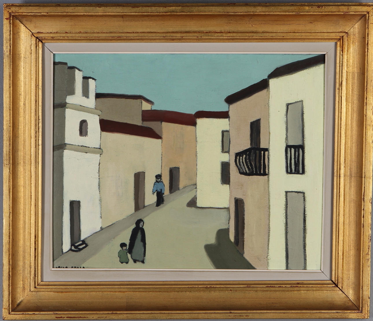 LAILA PRYTZ. Motiv från Benidorm, olja på pannå, signerad.