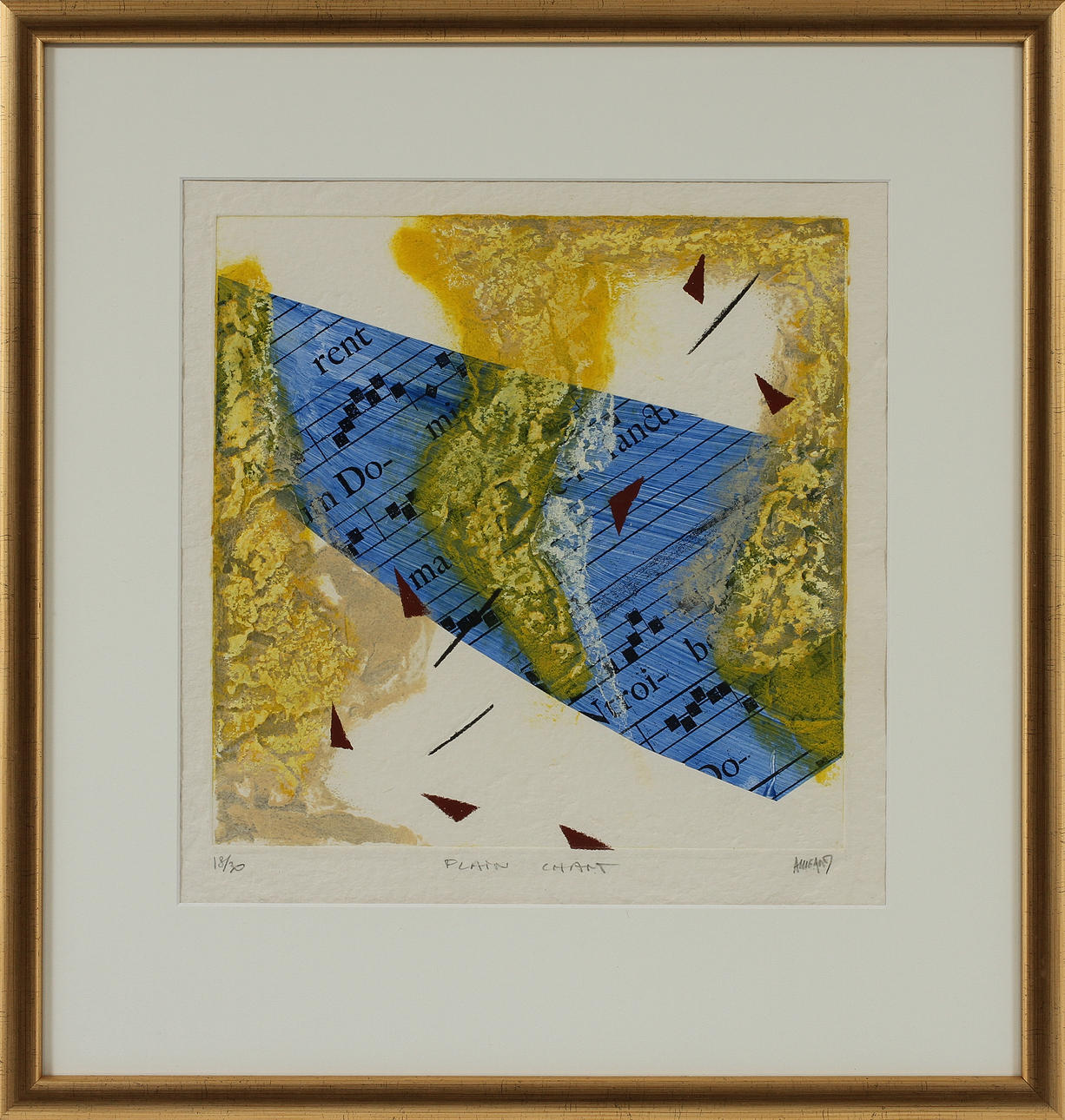 BERNARD ALLIGAND. "Plain Chant" Carborundumetsning signerad och numrerad 18/30.