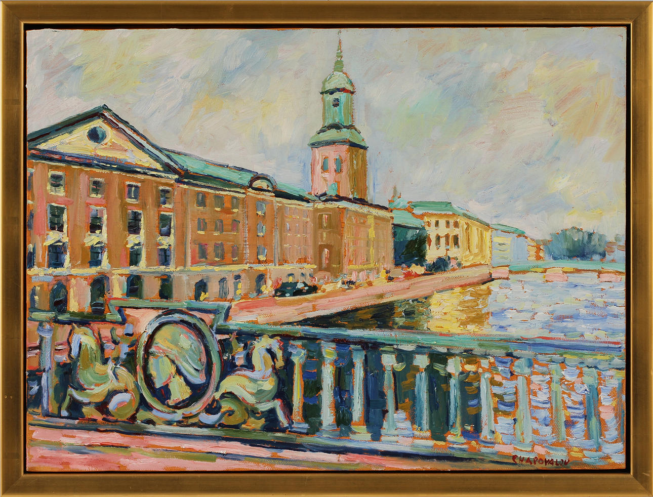 VIKTOR CHAPOVALOV. Olja på duk, signerad.