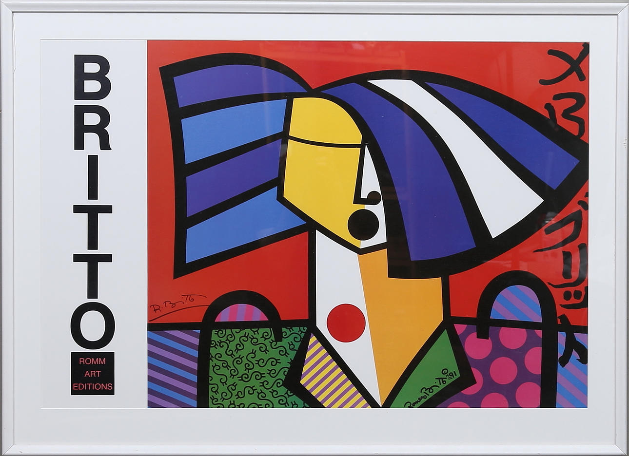 ROMERO BRITTO(FÖDD 1963). Poster print, signed.