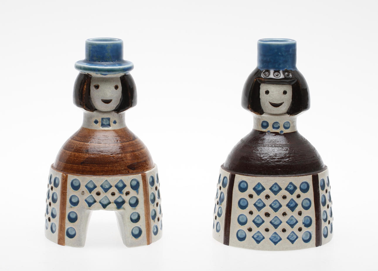 LJUSSTAKAR, ett par, Britt-Louise Sundell, Gustavsberg.