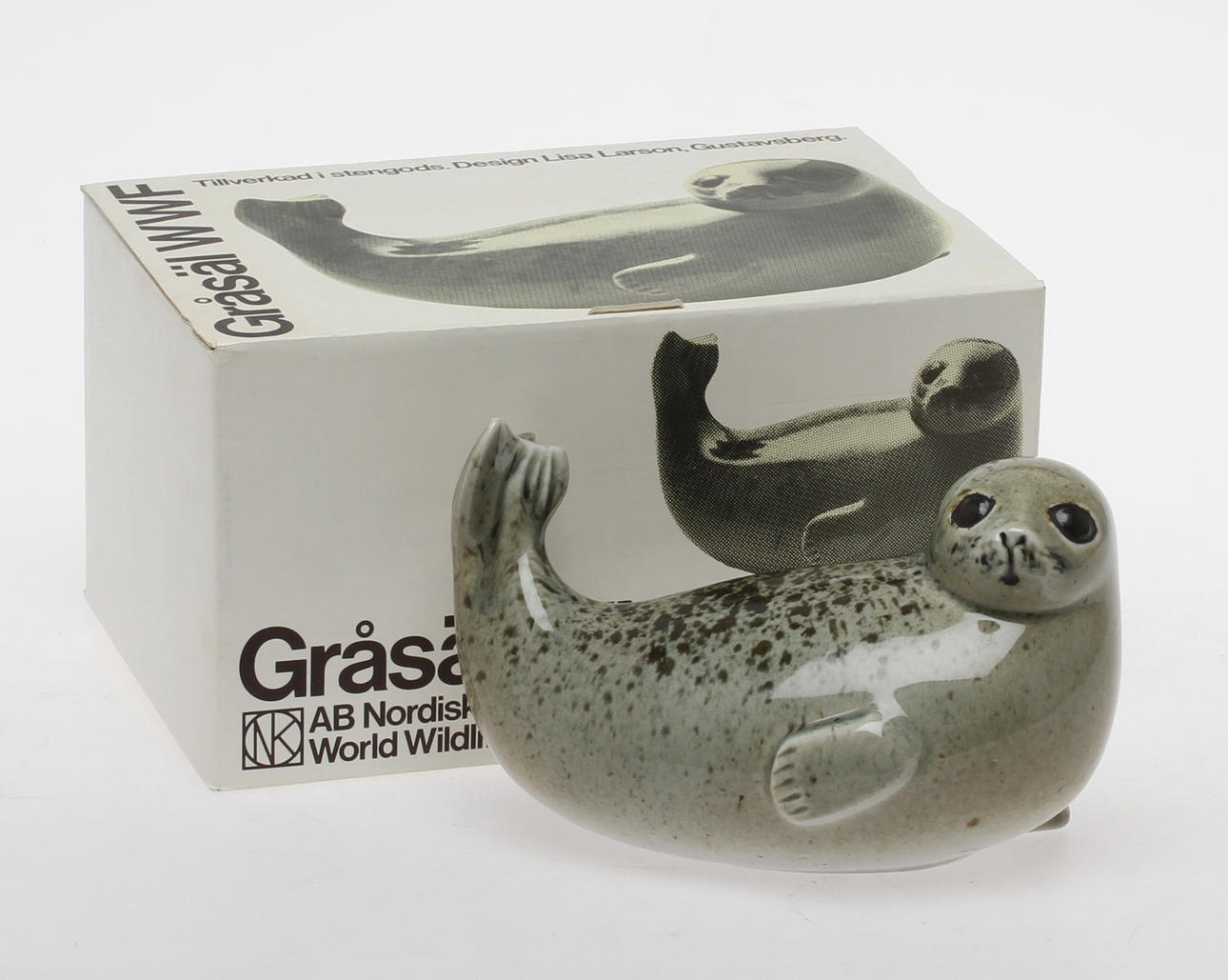 FIGURIN, Gråsäl, keramik, Lisa Larson, gjord för NK till förmån för WWF.