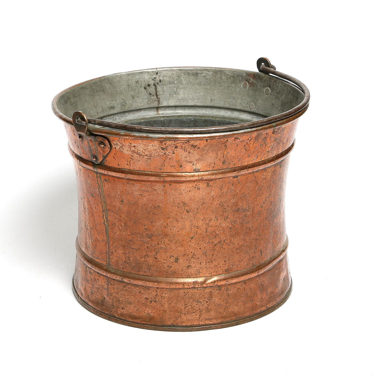 GEFÄß, mit Griff, Kupfer, 18/1900.