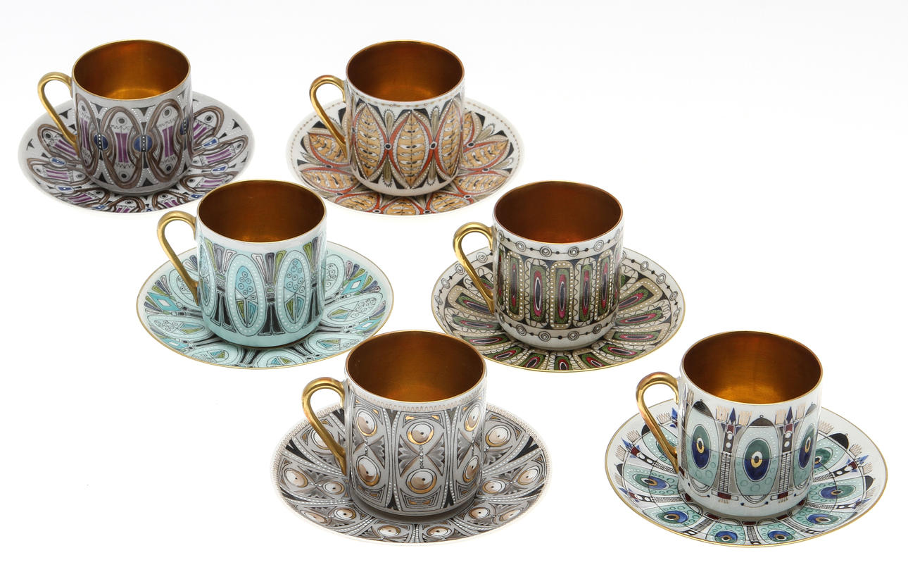 MOCCAKOPPAR MED FAT, 10 delar, Arabia, 1900-talets senare hälft.