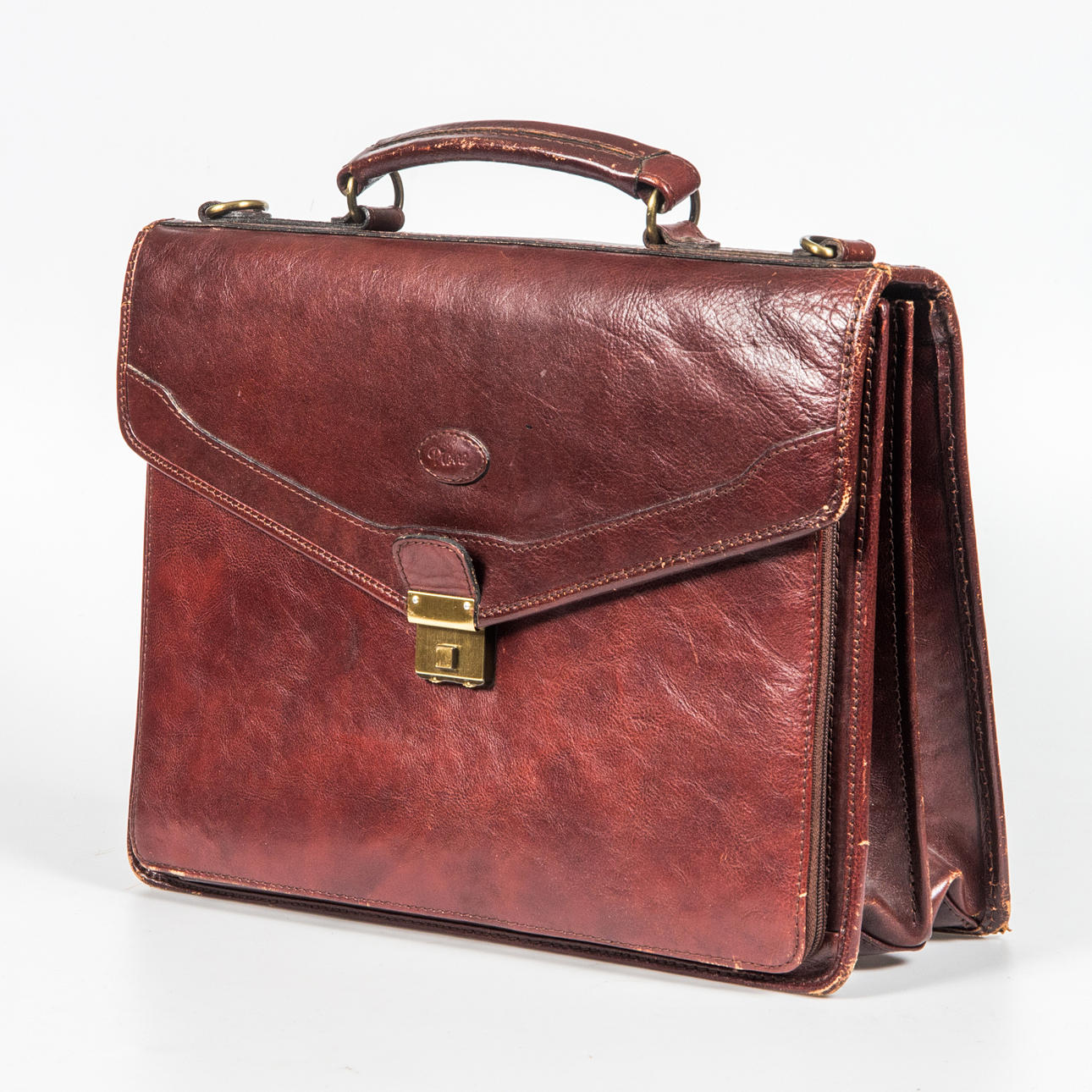PORTFOLIO, Pierre, brun-rødt læder.