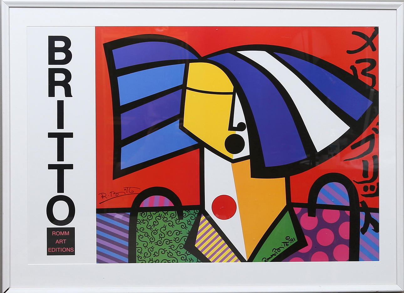 ROMERO BRITTO(FÖDD 1963). Poster print, signed.