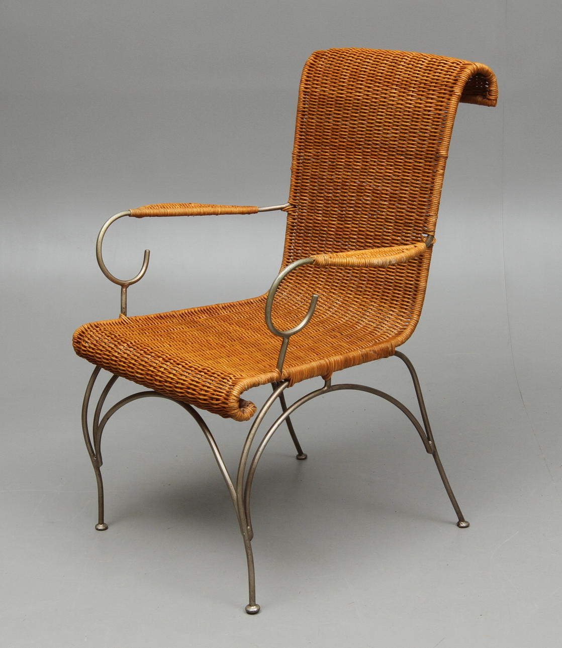 KARMSTOL, rotting och metall, 1900-tal.