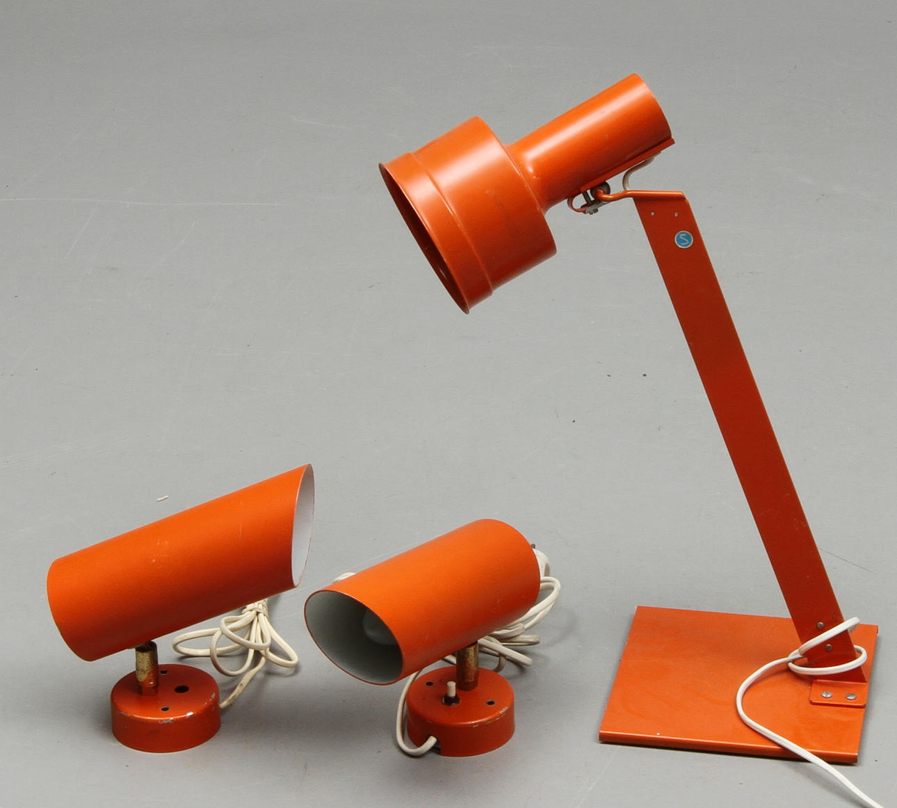 BORDSLAMPA, VÄGGLAMPOR, 2 st, 1900-tal.