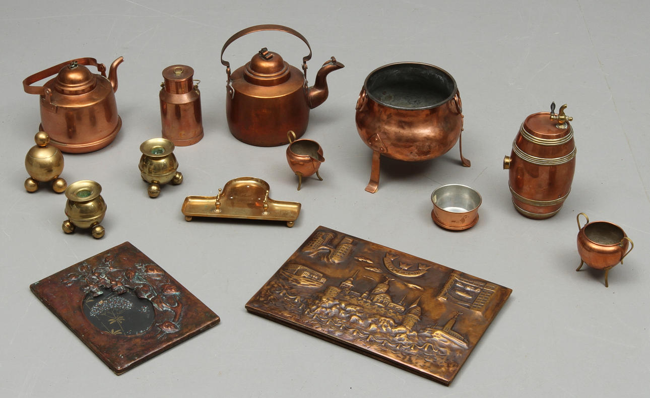 PARTI KOPPAR OCH MÄSSING, mestadels 1900-tal.