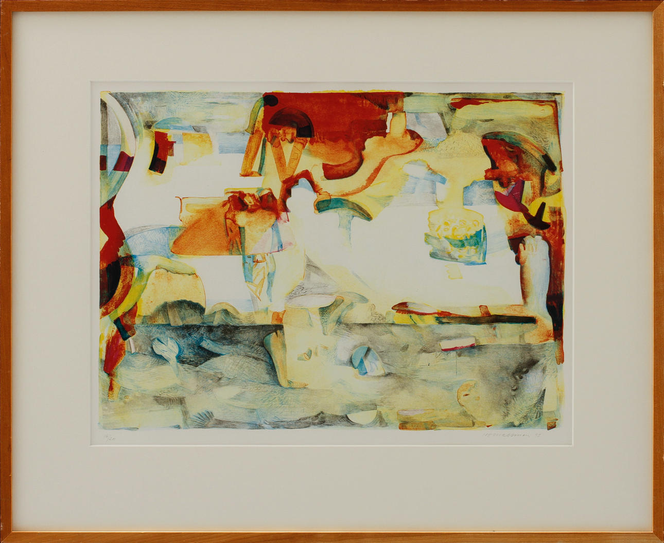NILS-ERIK MATTSSON. Composition, lithograph, signed and numbered 16/20.