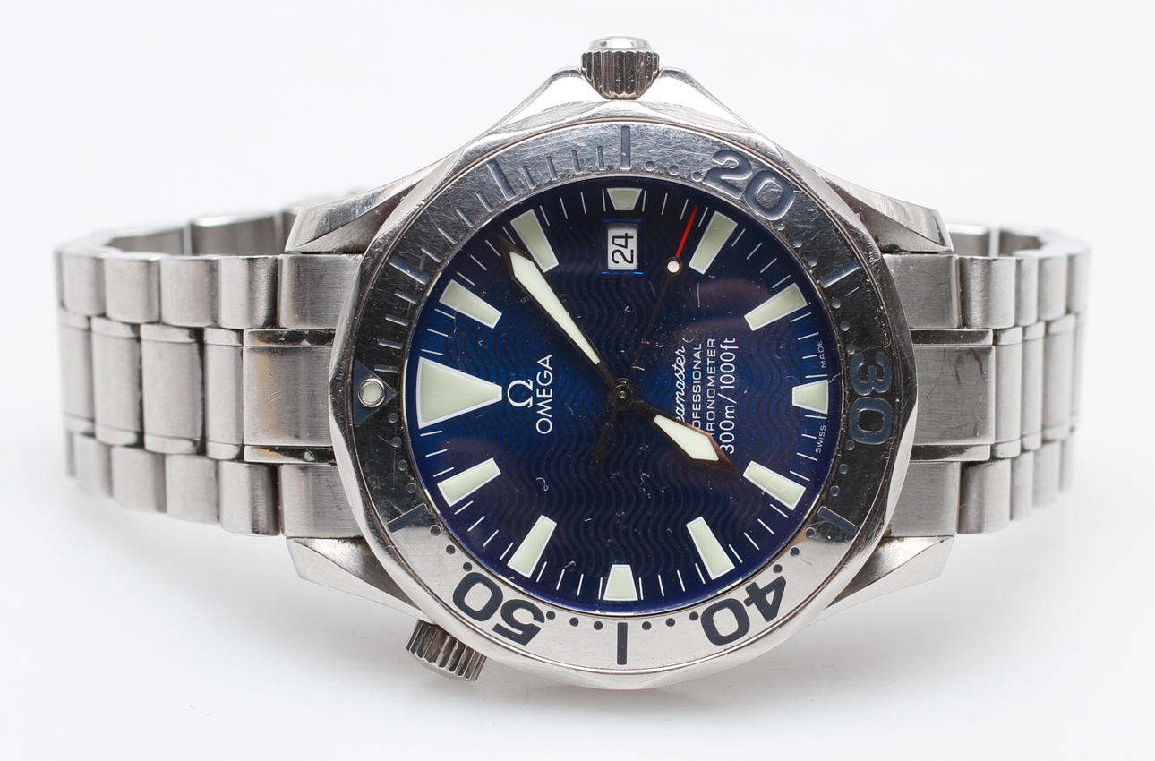 HERRARMBANDSUR, stål, Omega, Automatic, Seamaster professional chronometer.