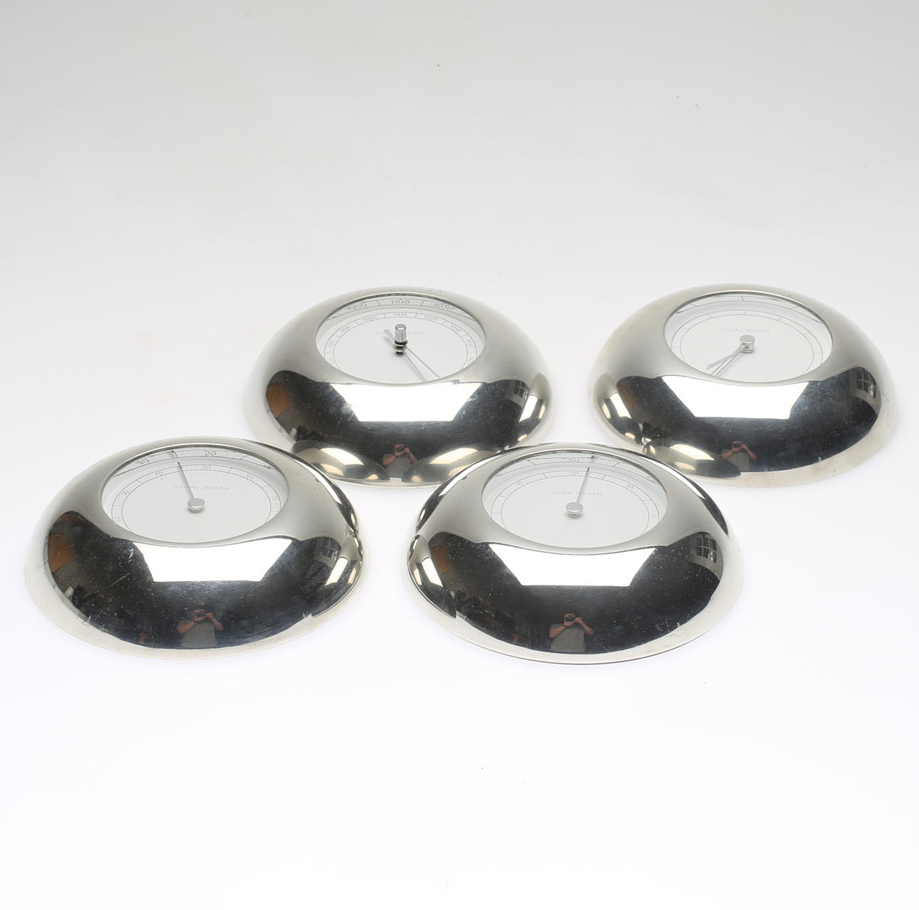 CLOCK, BAROMETER, THERMOMETER AND HYGROMETER, Georg Jensen.