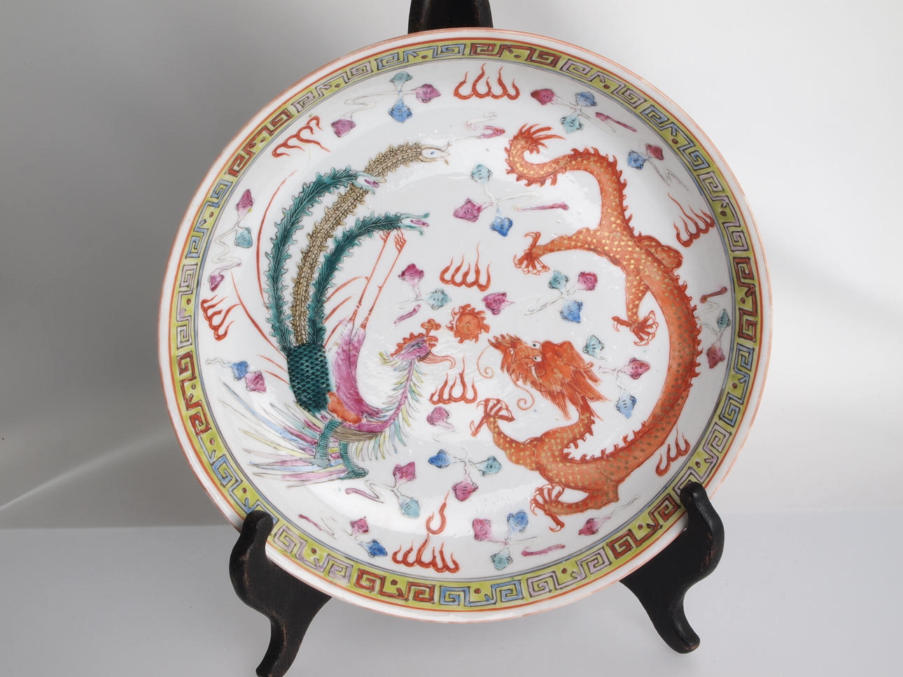 FAT, porslin, drake, Kina.