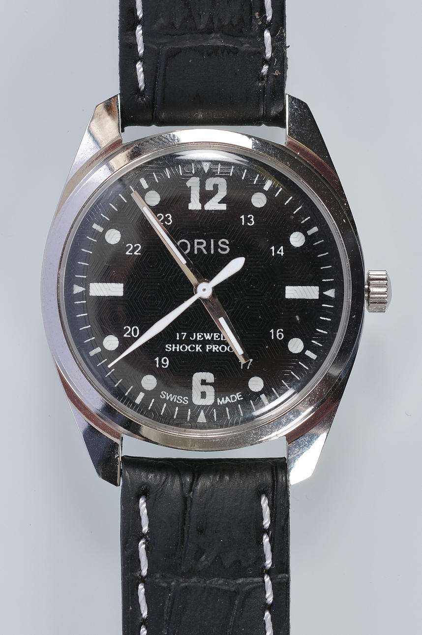 HERRARMBANDSUR, Oris, stål, 1970-tal.