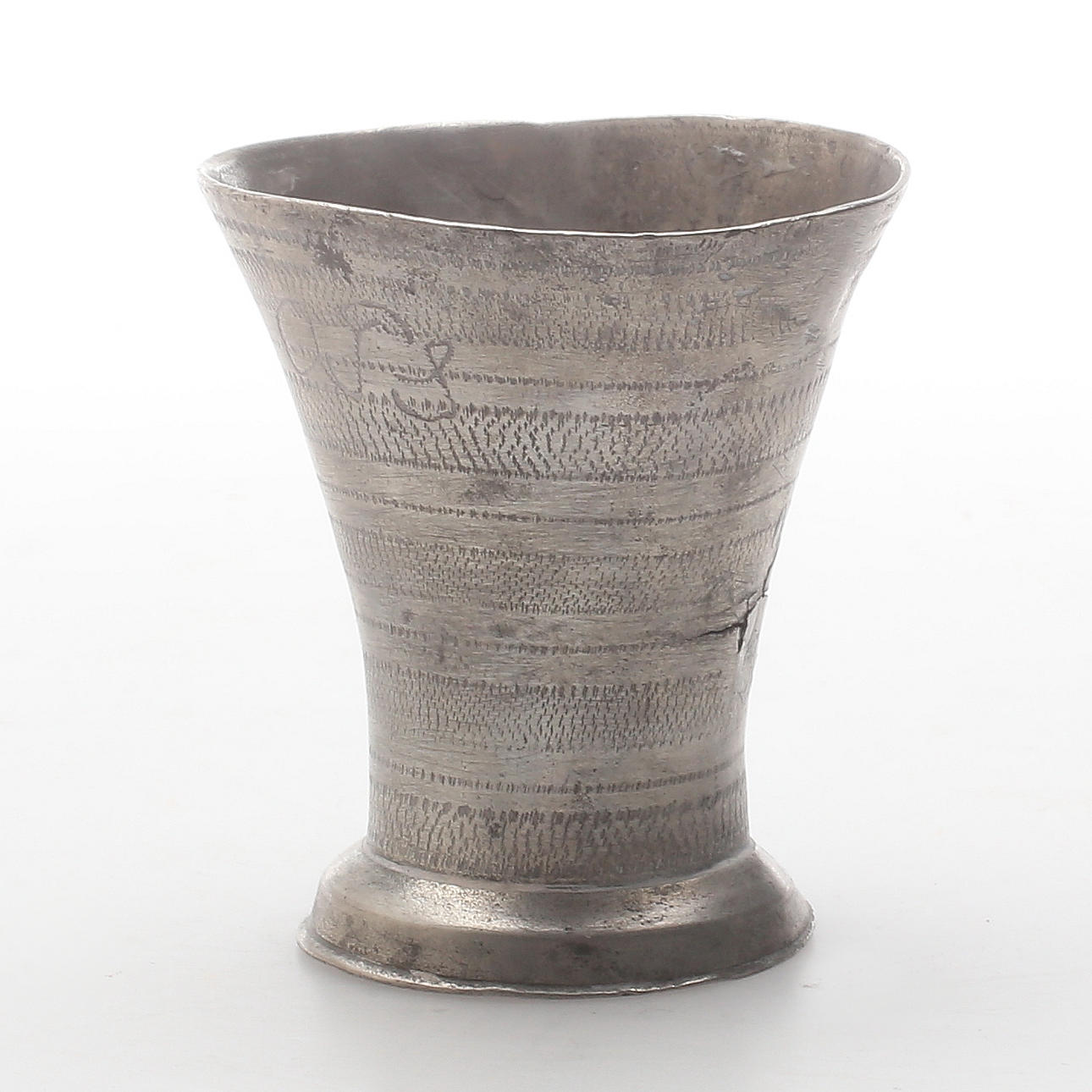 CUP, pewter, 18th century.