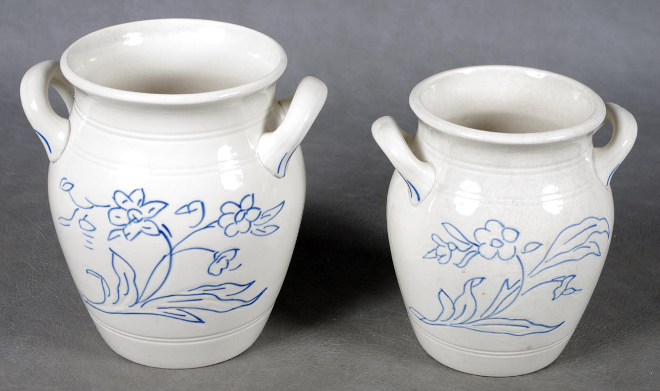 KRUS, 2 stycken, Rörstrand, blå/vita.