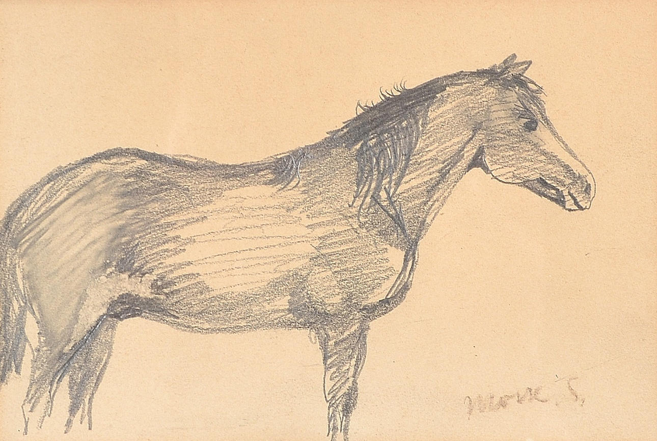 MOSSE STOOPENDAAL. Blyertsteckning.