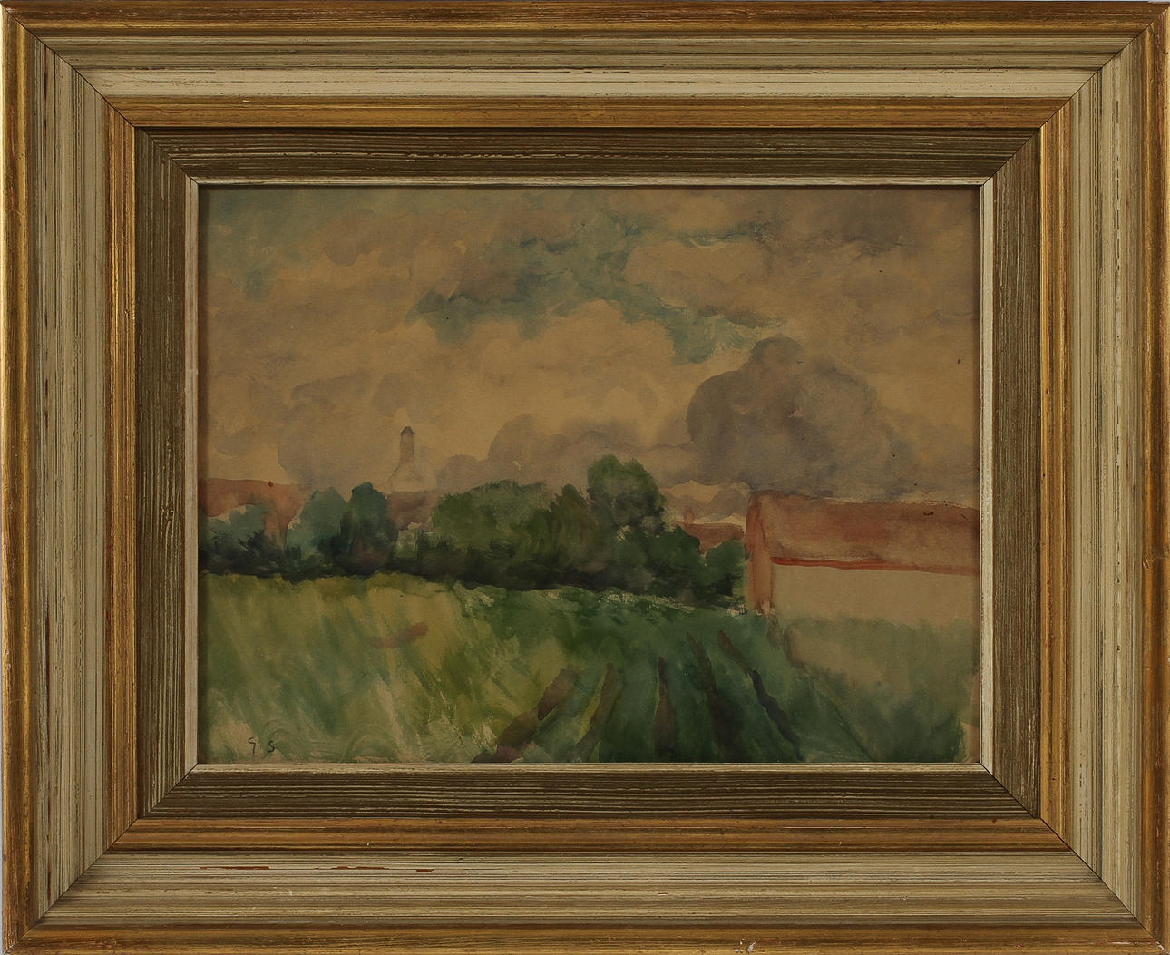 GEORG STOOPENDAAL, akvarell, sign.