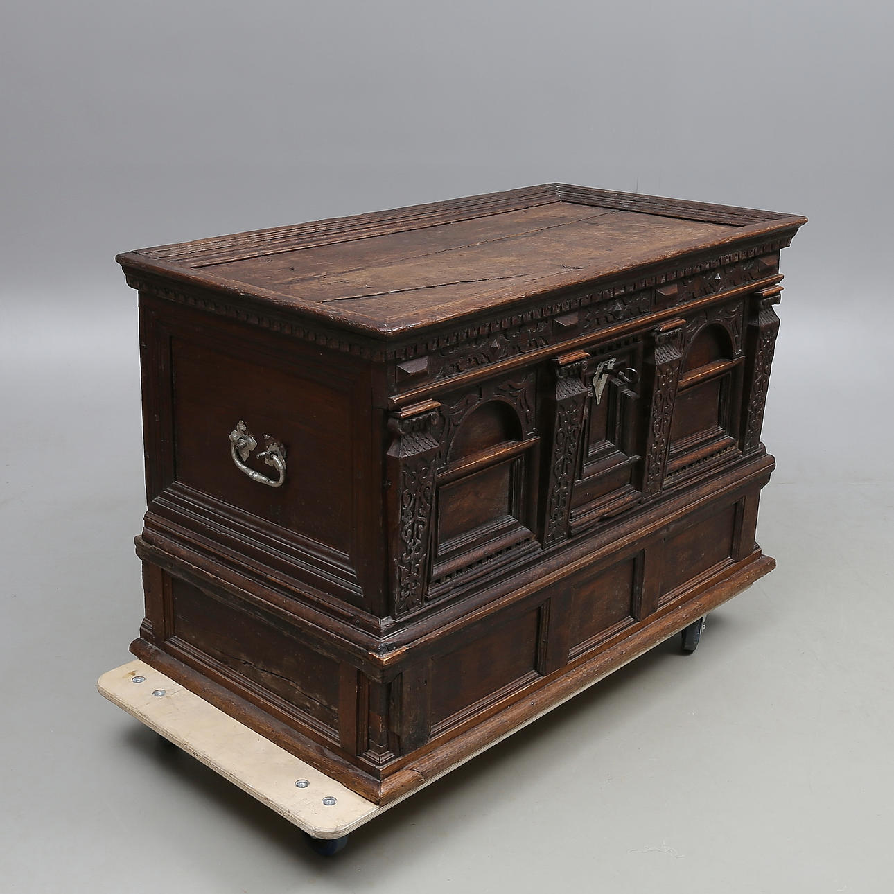 ATAÚD, roble, Renacimiento, siglo XVII.