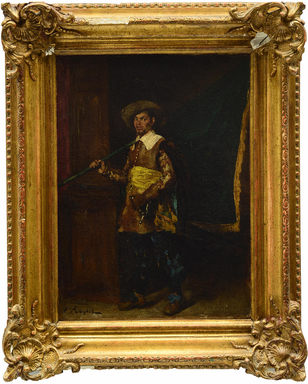 OKÄND KONSTNÄR. Olja på duk, signerad F Roijbet.