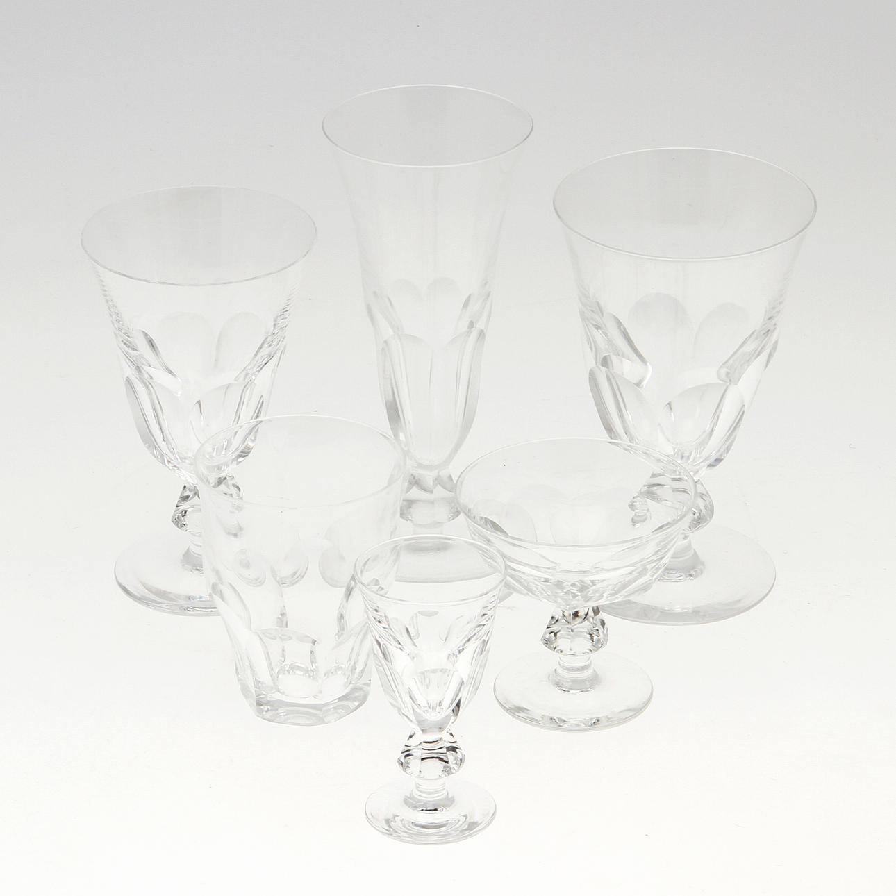 GLASSERVIS, 66 delar "Bergh" Elis Bergh, Kosta Boda.